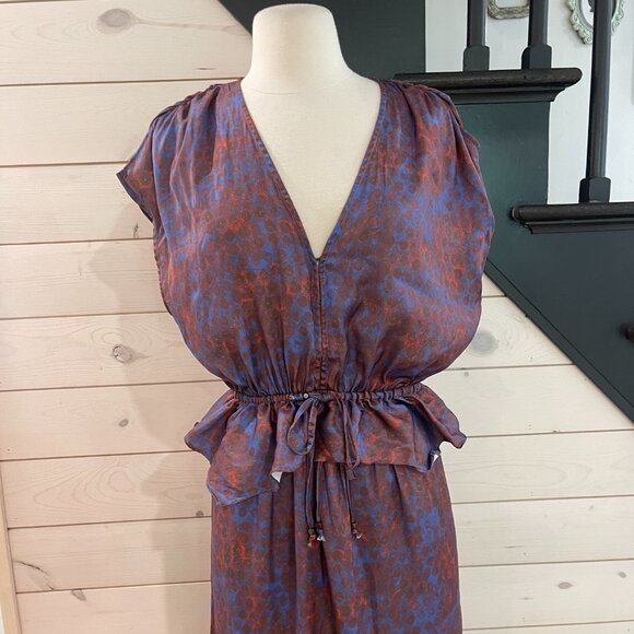 021New Free People Dreambound Maxi Skirt Red/Blue NWOT Sizes XS & L - Picture 10 of 11